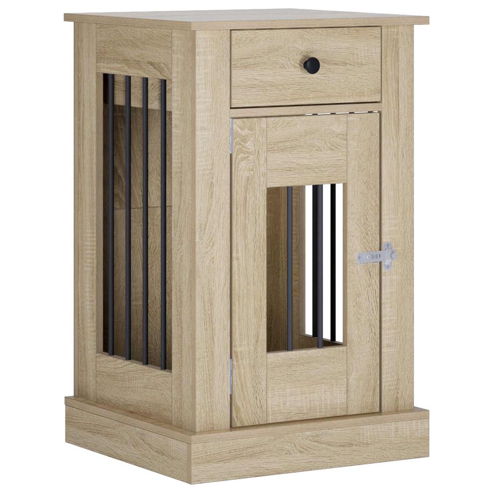 Meuble de cage pour chien chêne sonoma 50 x 47,5 x 80 cm