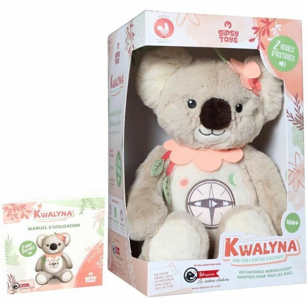 Peluche qui parle interactive kwalyna - koala conteur d'histoires version française - 2h de contes