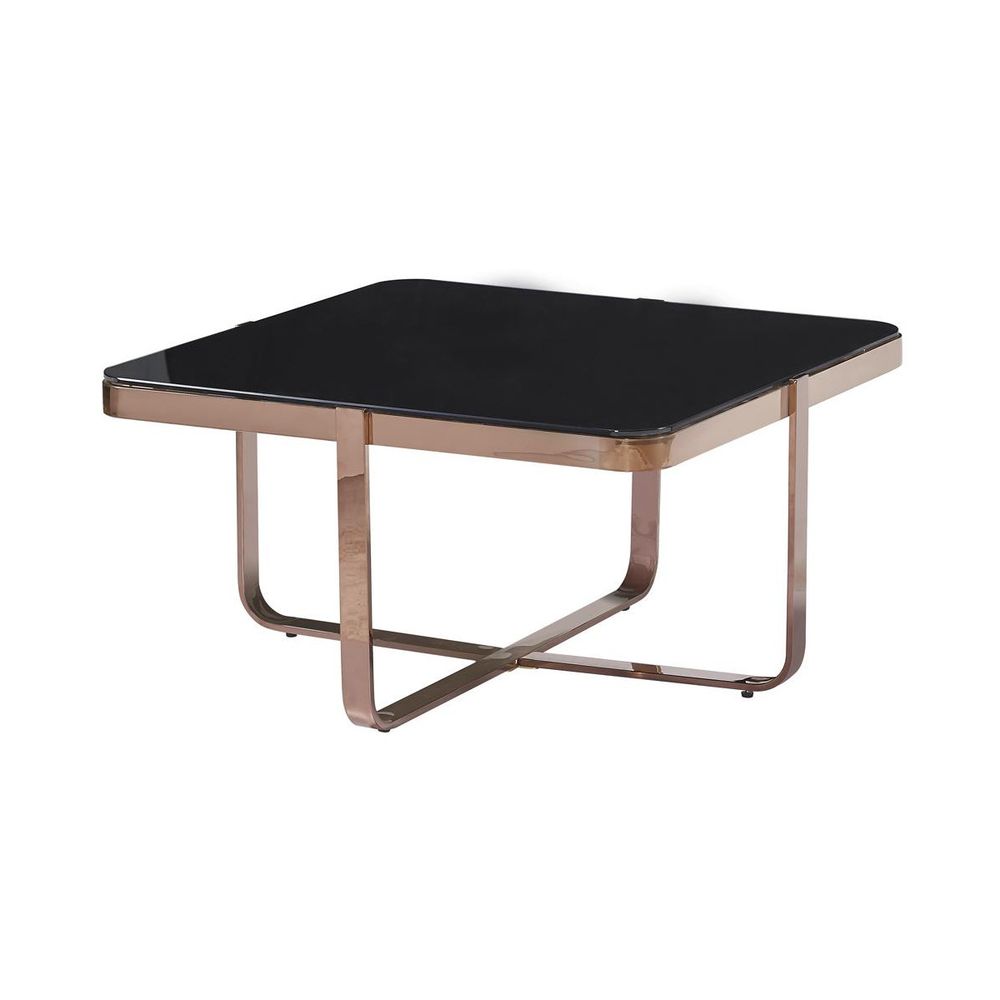 Table basse verre trempé verre trempé noir - décoration d'autrefois