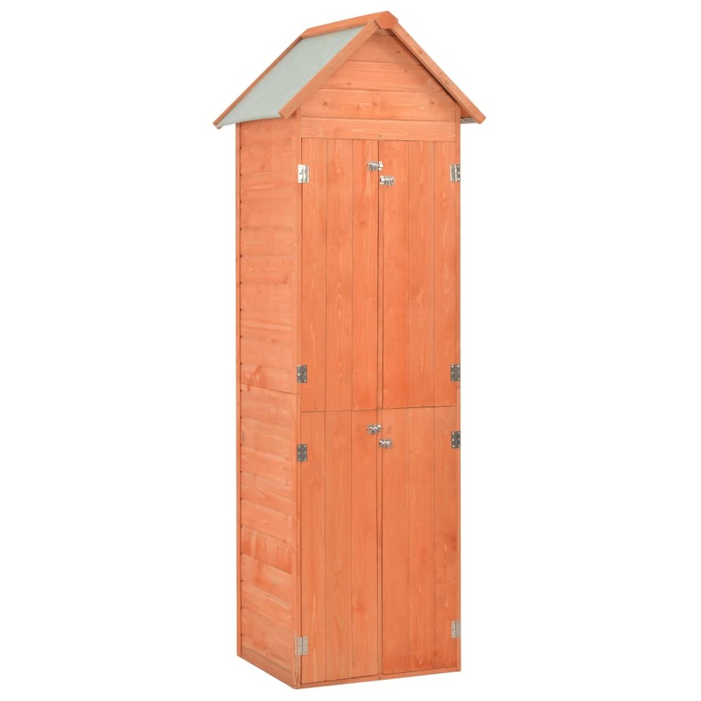 Abri de jardin cabane cabanon maison de stockage remise extérieur hangar outils robuste 71 x 60 x 213 cm bois marron 02_00221