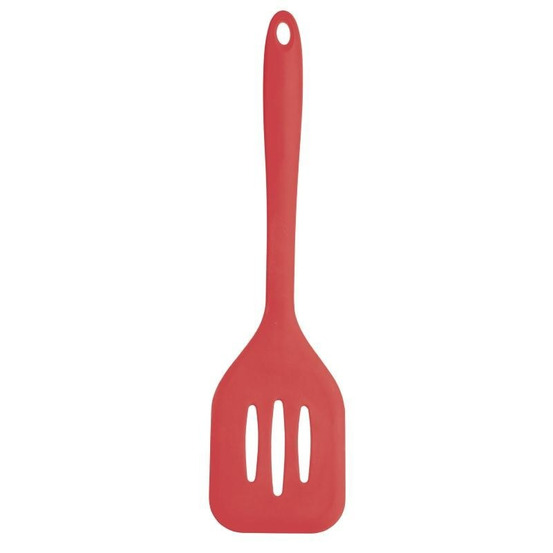 Spatule professionnelle ajourée flexible en silicone rouge vogue - 310 mm