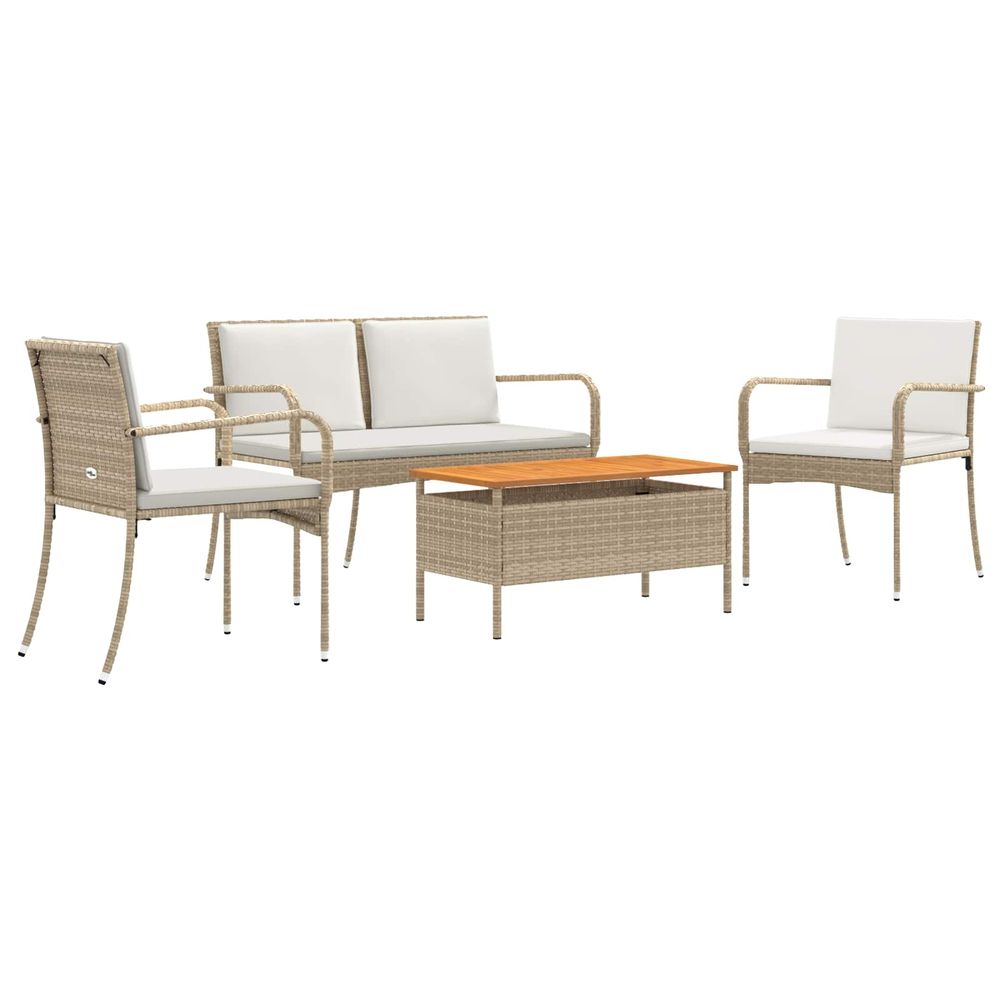 Ensemble de jardin beige polyrotin