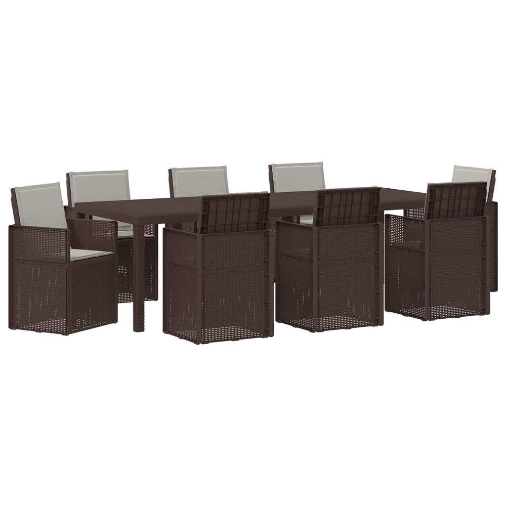 Ensemble de salle à manger pour jardin 9 pc pp
