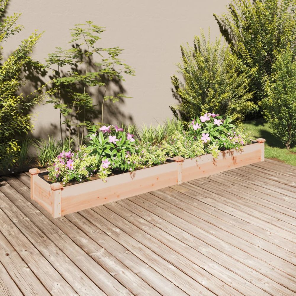 Carré potager en bois de sapin avec doublure pour jardin potager 240x45x25 cm