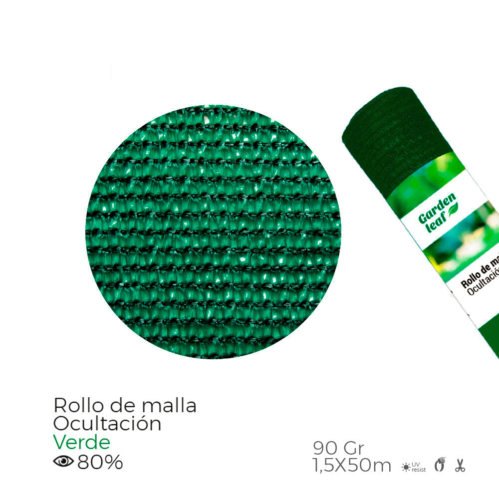 Rouleau de filet vert 80% 90gt 1,5x50mts