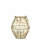 Mica decorations lanterne reti - 25.5x25.5x27 cm - bambou - marron