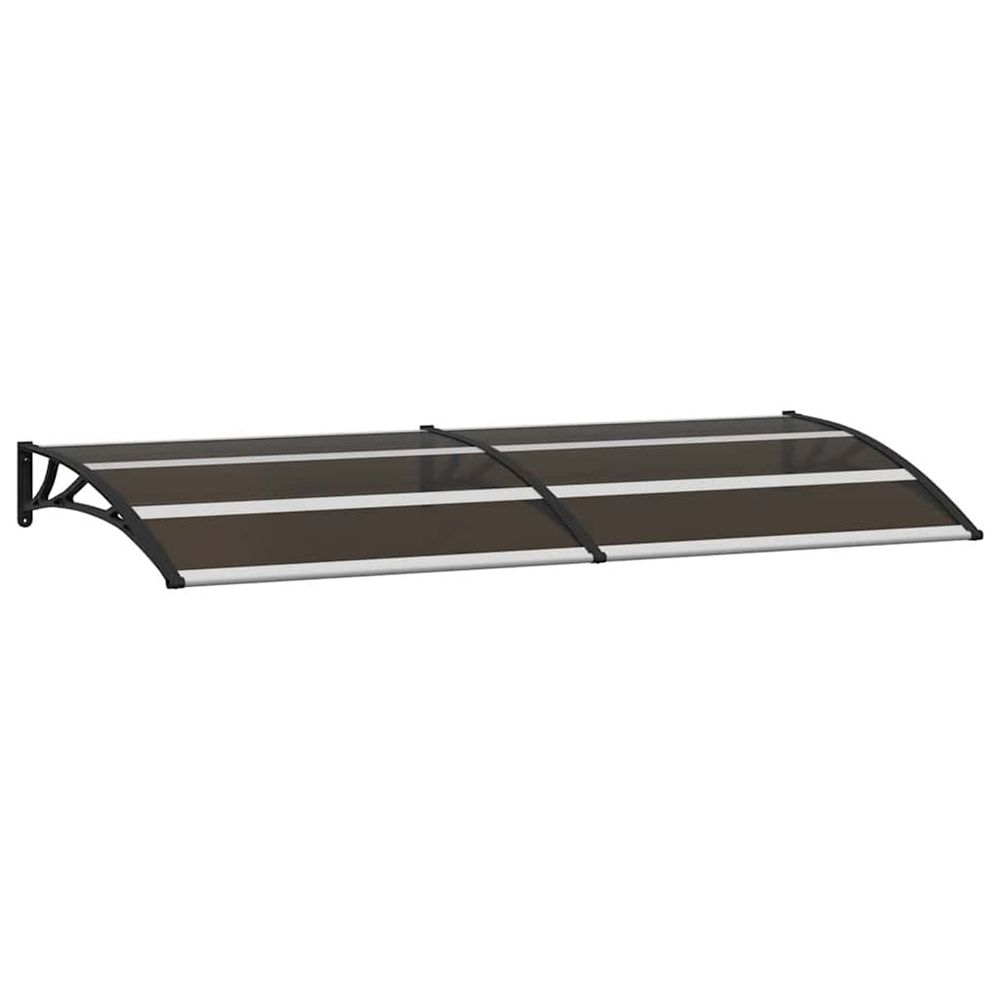 AUVENT DE PORTE NOIR 200X80 CM-(866070)