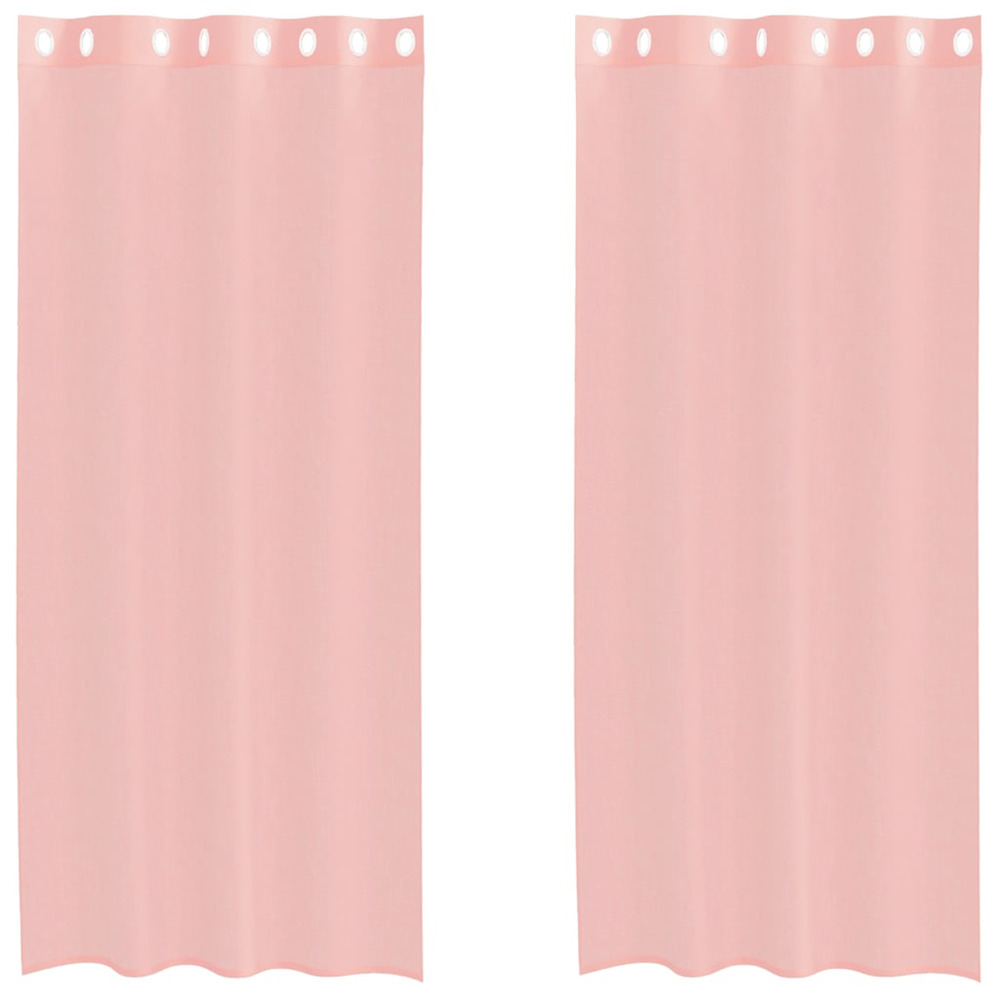 Rideaux en voile avec œillets 2 pcs rose 140x245 cm