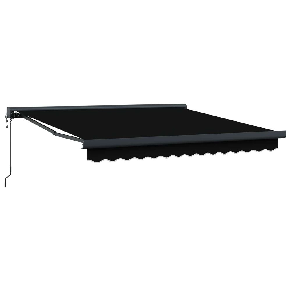 Auvent rétractable noir 300 x 250 x 165 cm tissu et métal