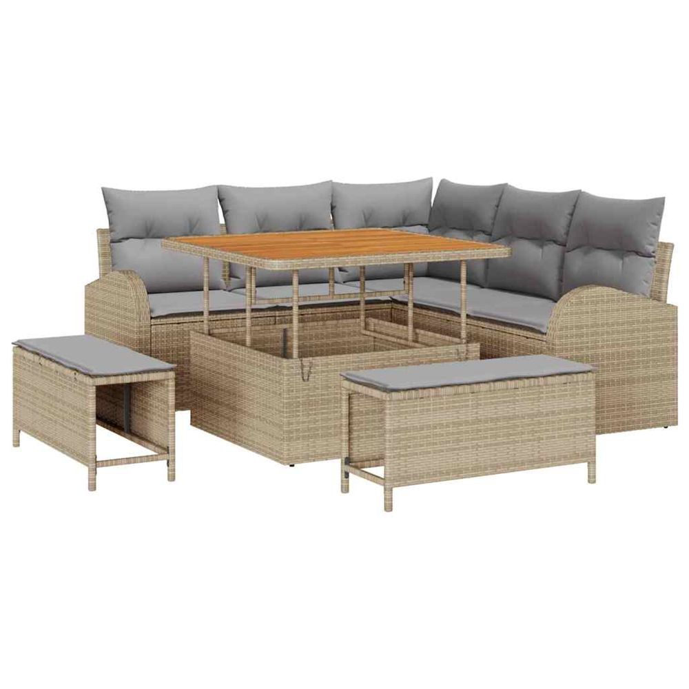 Ensemble de canapé de jardin 8 pc 7-nombre de places