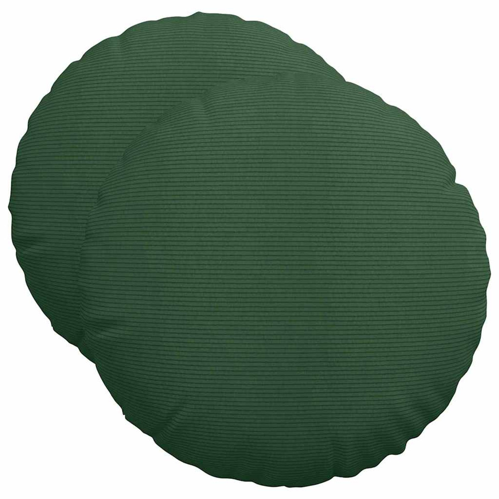 Coussins de siège 2 pcs vert foncé ø 50 cm
