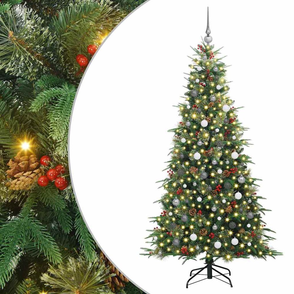 Sapin de noël artificiel à branches articulées vert 210 cm