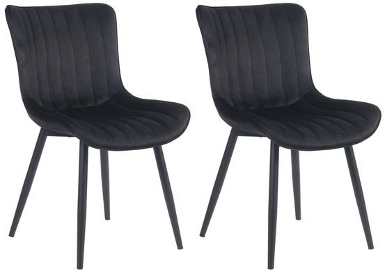 Lot de 2 chaises largo en velours