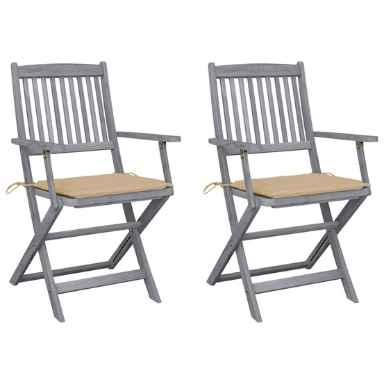 Chaises pliables d'extérieur 2 pcs