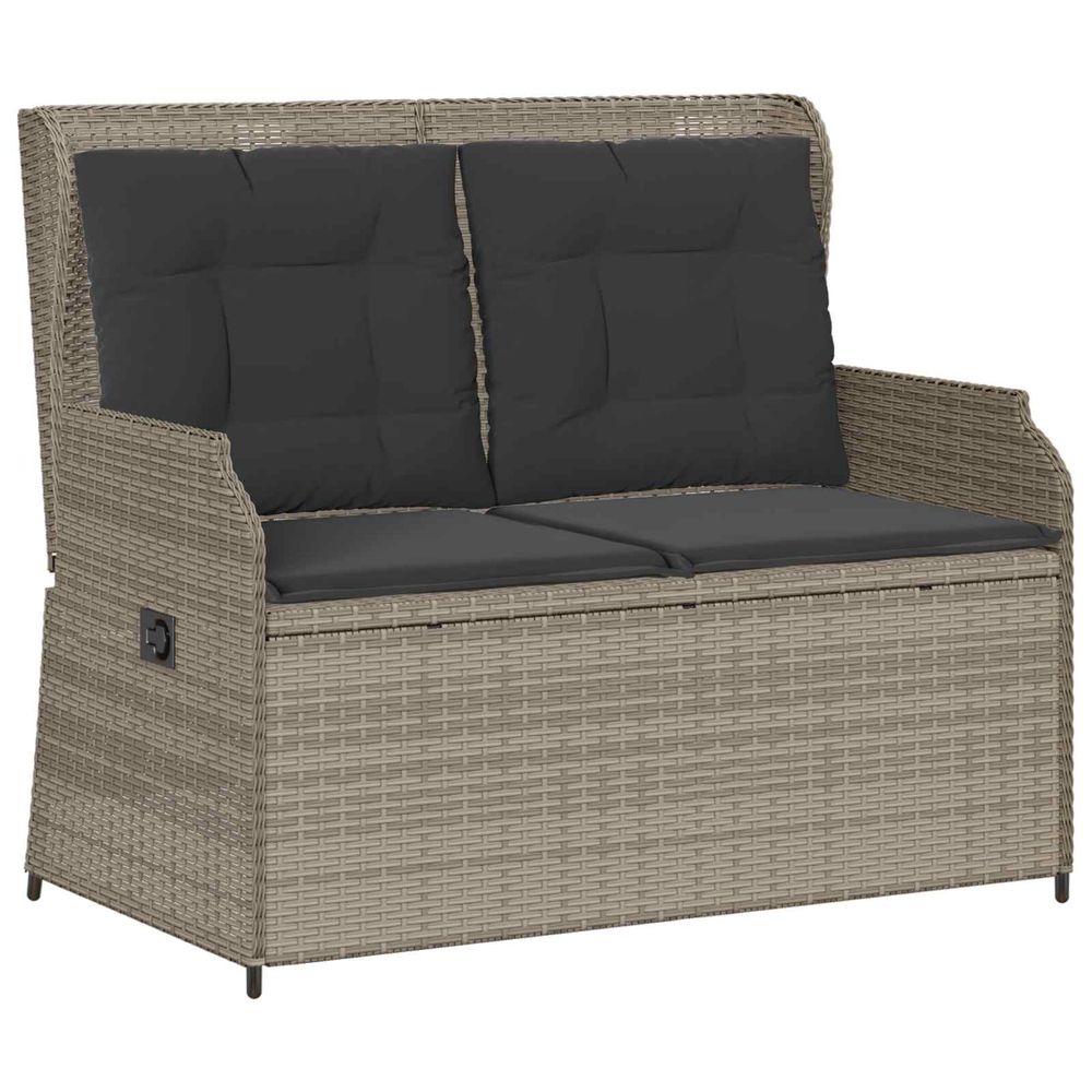 Banc de jardin gris clair polyrotin