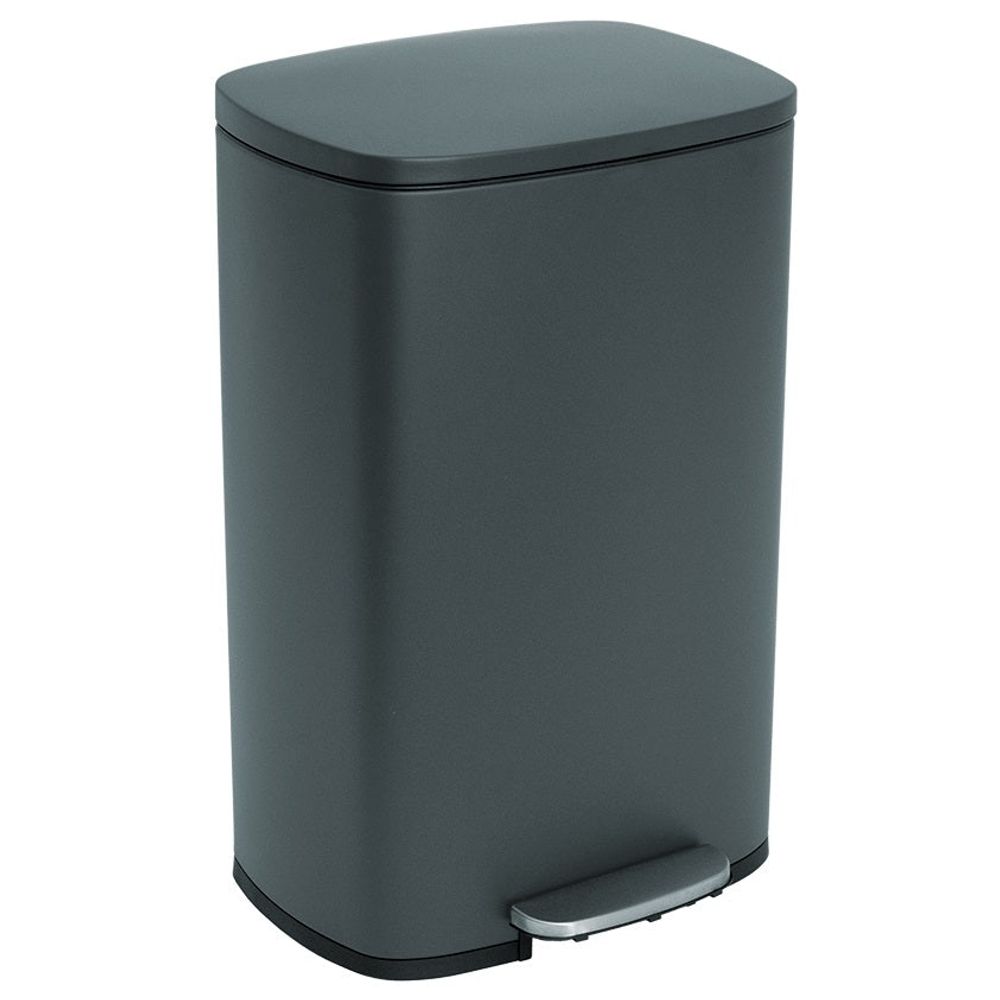 Poubelle à pédale inox admiral gris 50l