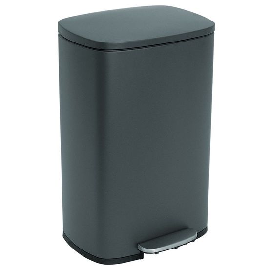 Poubelle à pédale inox admiral gris 50l