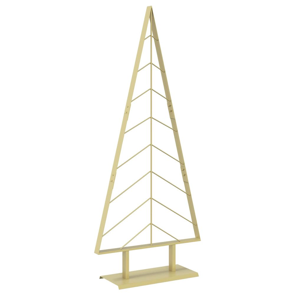 Sapin de noël en métal avec support kuopio 150 cm acier doré
