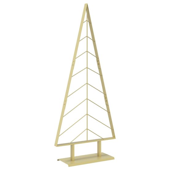 Sapin de noël en métal avec support kuopio 150 cm acier doré