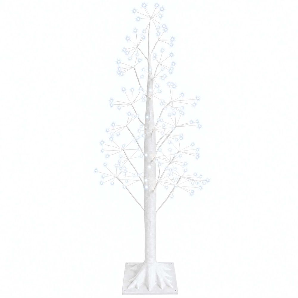 Sapin de noël lumineux blanc 17 x 17 x 120 cm plastique 240 led