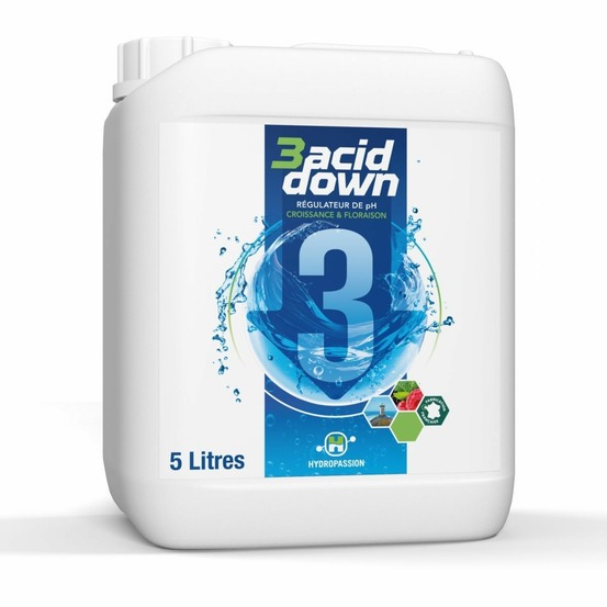 Solution 3 acid down 5 litres - hydropassion