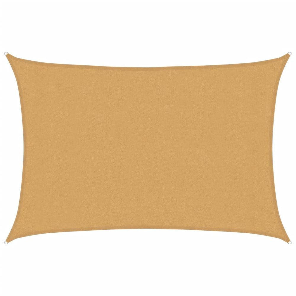 Voile d'ombrage 160 g/m² rectangulaire sable 3x4 m pehd