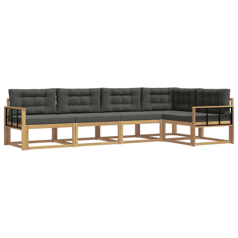 Ensemble de canapés d'extérieur 4 pc blanc et anthracite