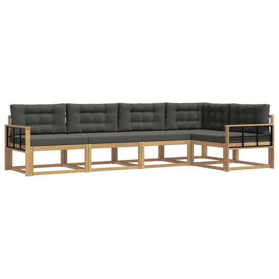 Ensemble de canapés d'extérieur 4 pc blanc et anthracite