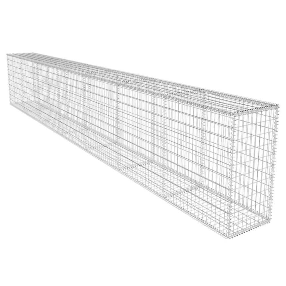 Mur en gabion avec couvercle acier galvanisé 600x50x100 cm