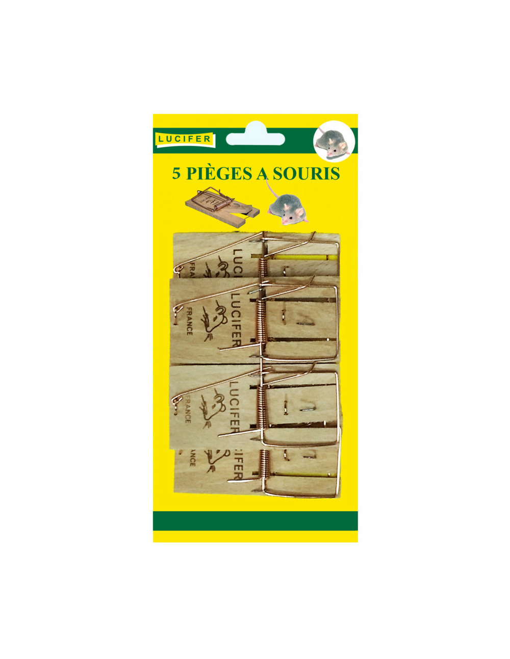 Pieges a souris x5 sur carte - lucifer