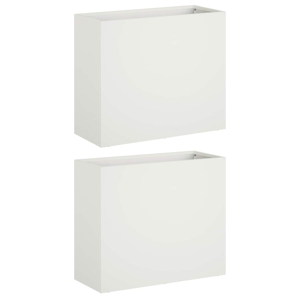 Cache-pot de jardin 2 pc blanc 50 x 20 x 40 cm