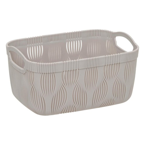 5five - panier à linge leaf 3,2l beige