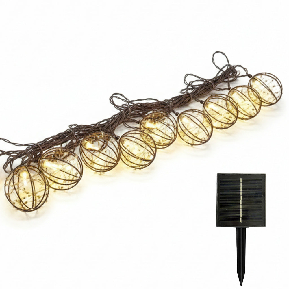 Guirlande solaire rusty light 10 cages 4m