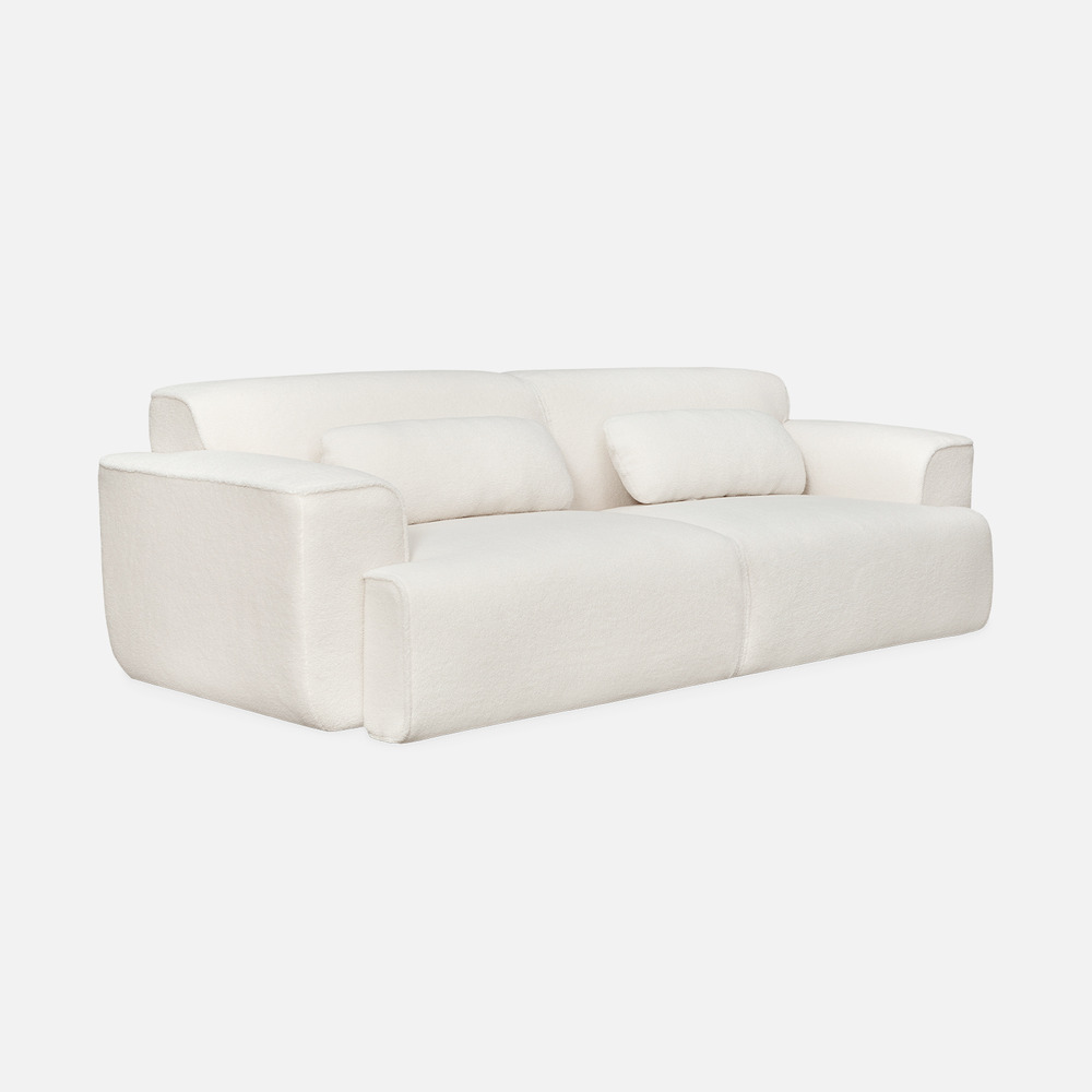 Canapé, wallas , 3 places, tissu bouclette l 230 x p 98 x h 73cm
