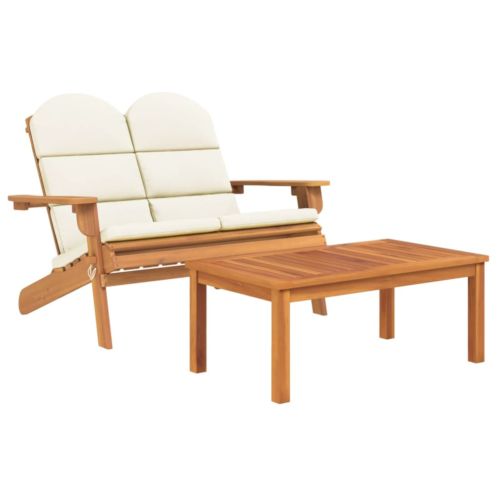 Ensemble de salon de jardin adirondack 2 pcs bois acacia solide