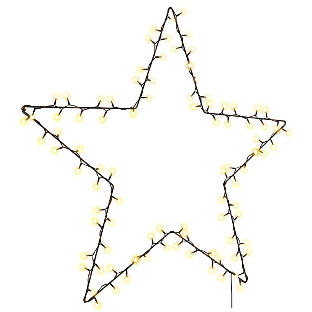 Lumières de noël silhouette d'étoile 115 led blanc chaud