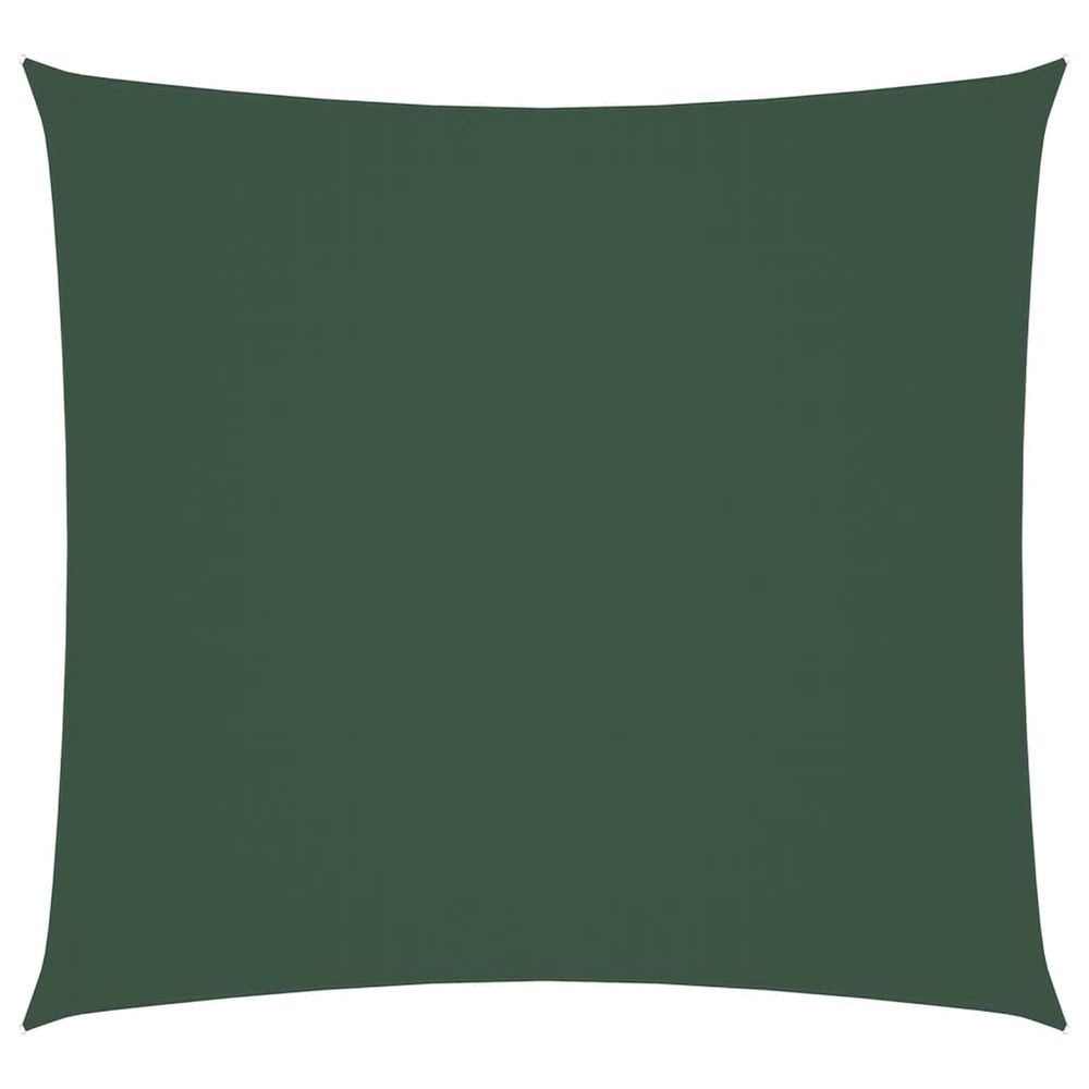 Voile de parasol tissu oxford carré 5x5 m vert foncé