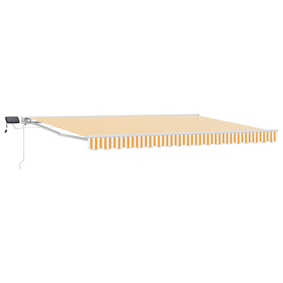 Cadre de store manuel avec leds jaune et blanc 4 × 3 m