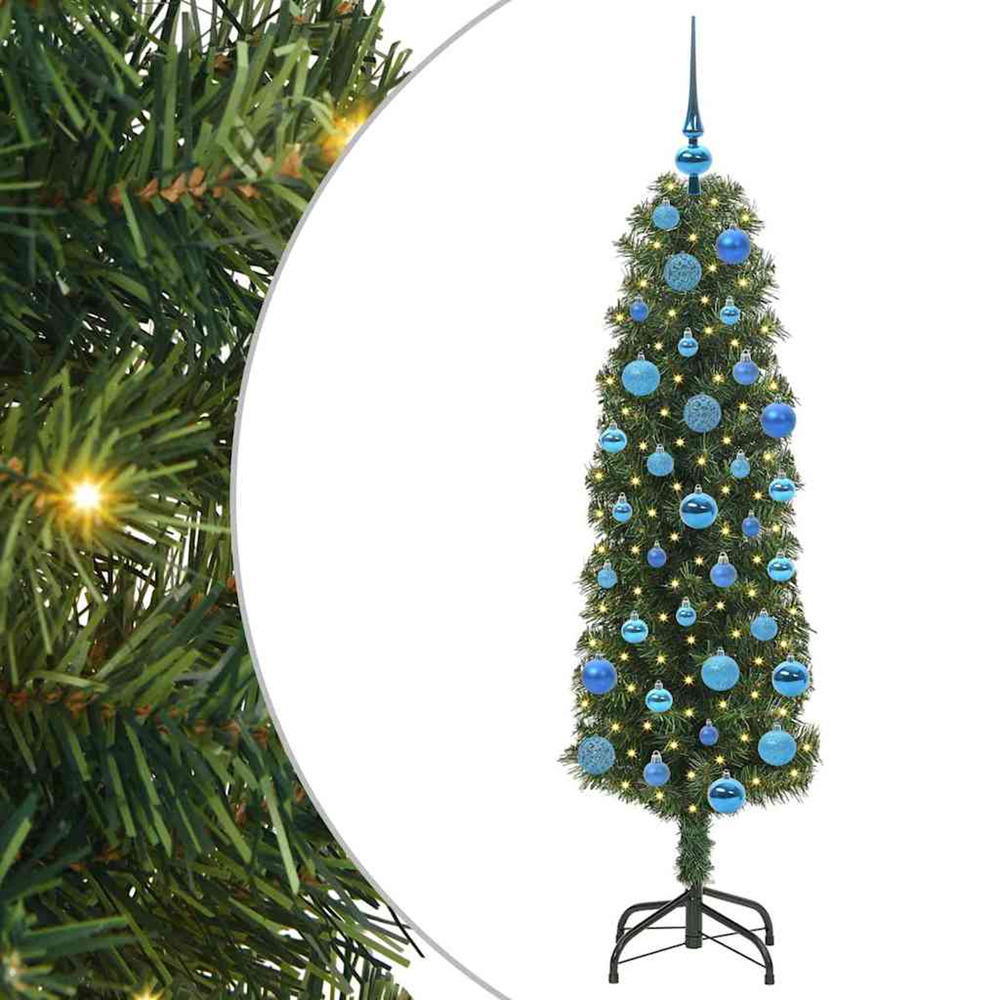 Sapin de noël artificiel vert 150 cm pvc et acier et plastique