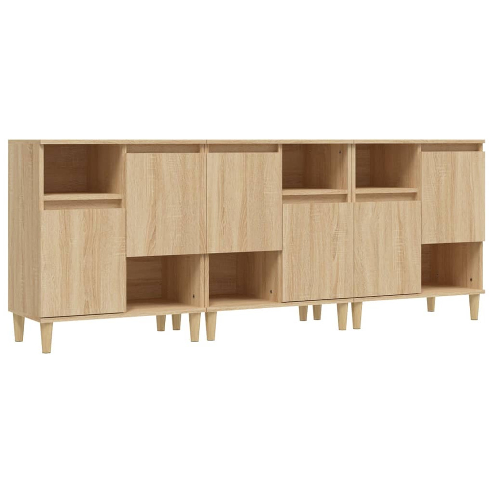 Buffets 3 pcs chêne sonoma 60x35x70 cm bois d'ingénierie