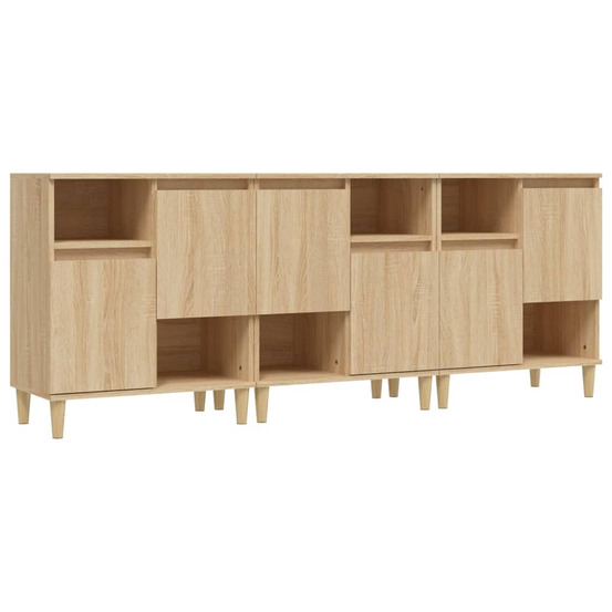 Buffets 3 pcs chêne sonoma 60x35x70 cm bois d'ingénierie