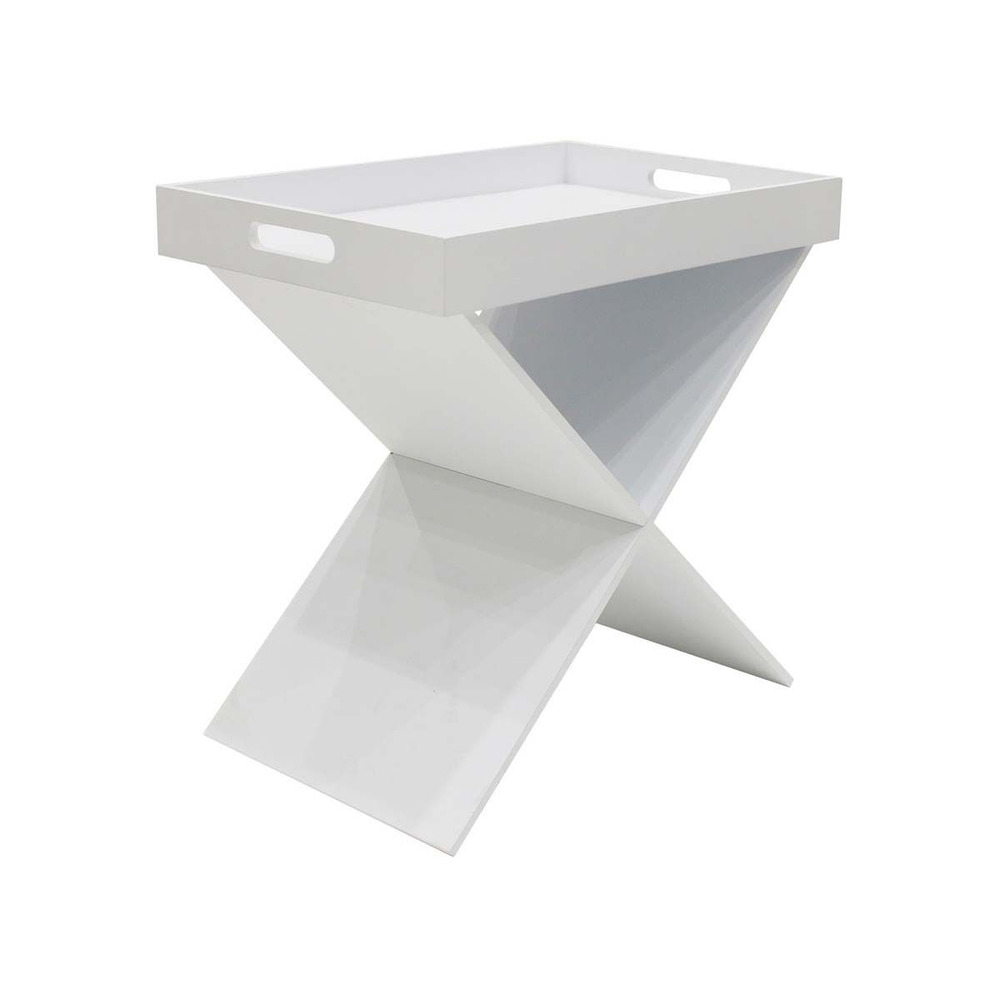 Table d'appoint croisillons avec plateau amovible