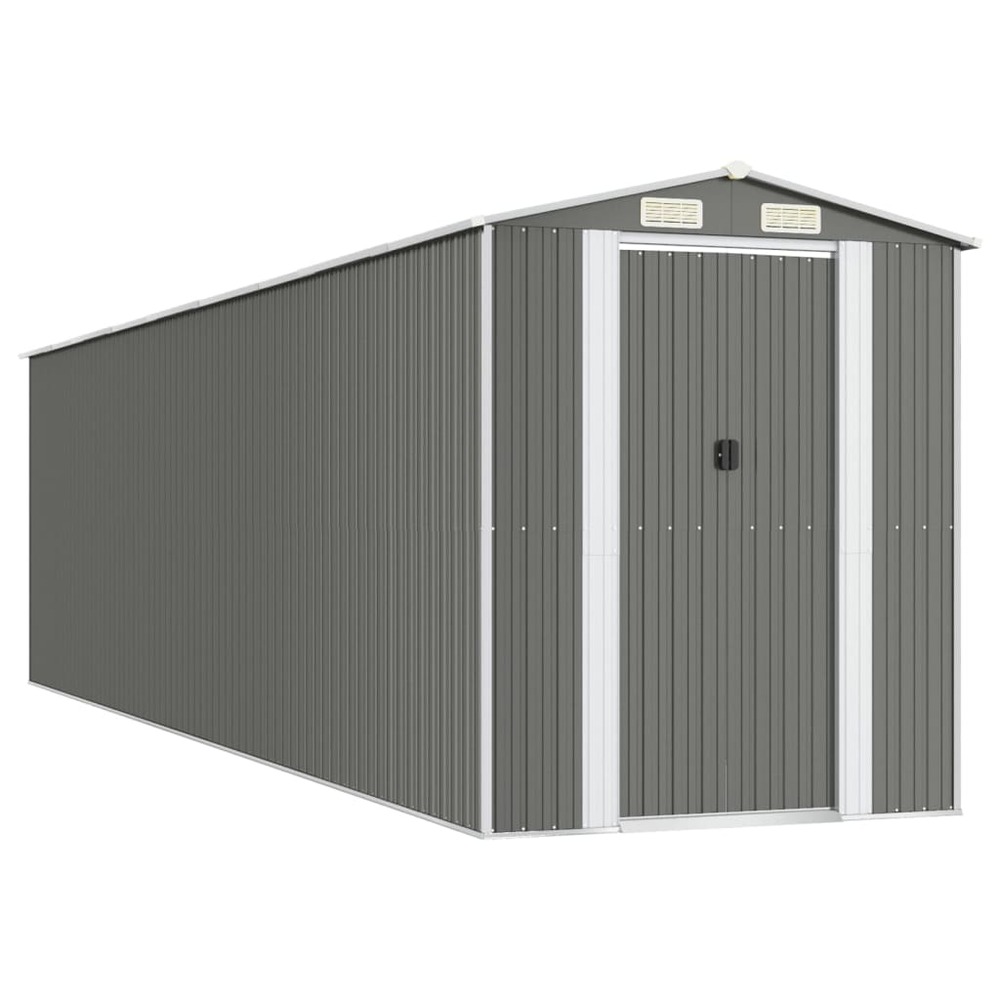 Abri de jardin cabane cabanon maison de stockage remise extérieur hangar outils robuste clair 192 x 772 x 223 cm acier galvan