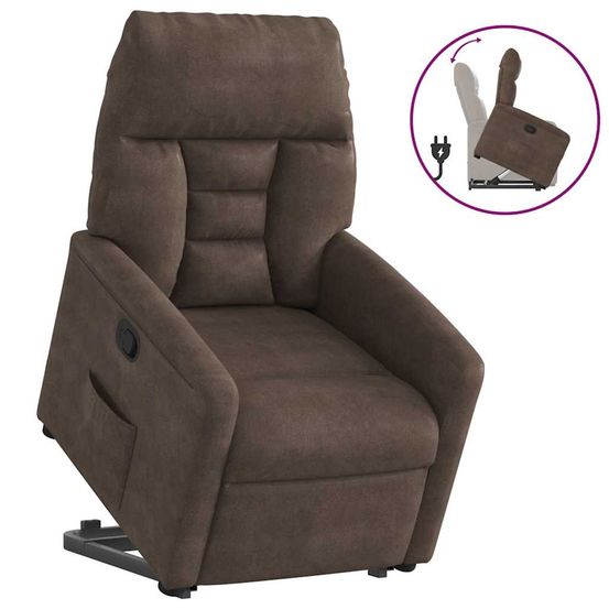 Fauteuil inclinable marron tissu microfibre