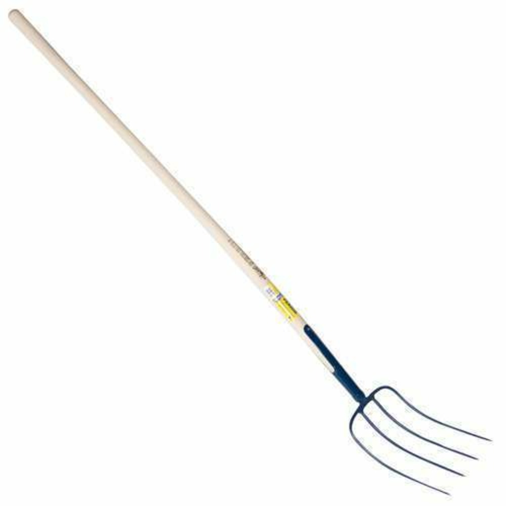 Fourche à fumier à soie 4 dents manche pomme