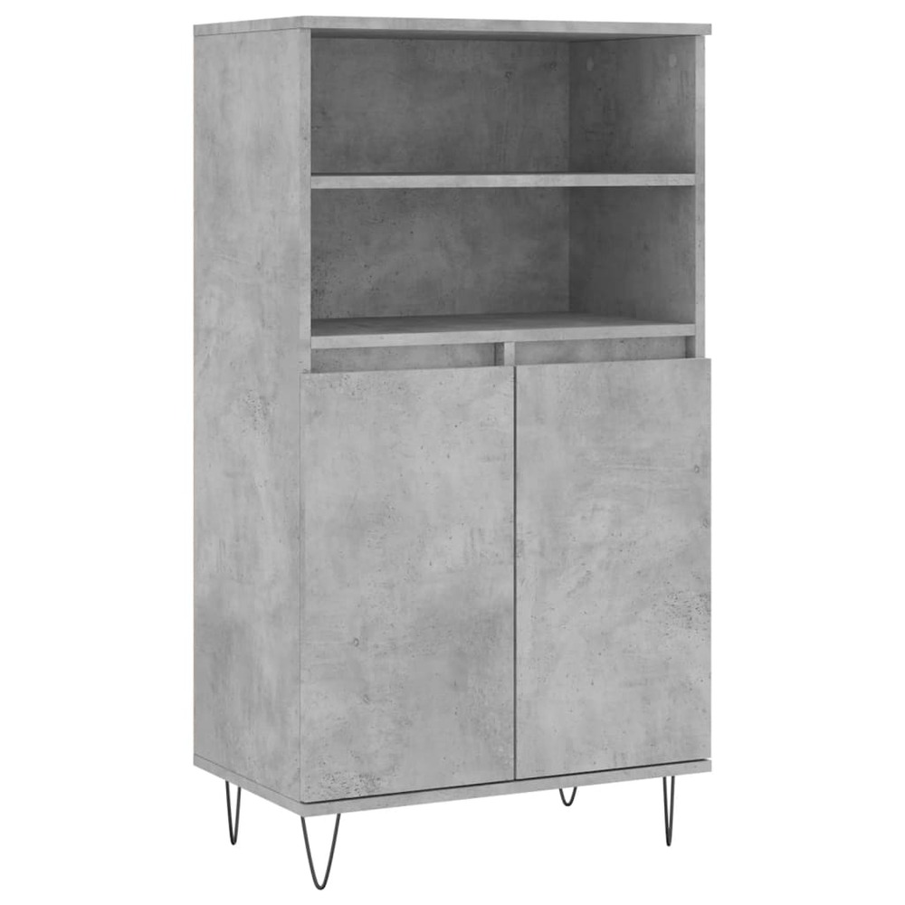 Buffet bahut commode armoire meuble de rangement organisateur cuisine salle de séjour salon haut 60 x 36 x 110 cm bois d'ingé