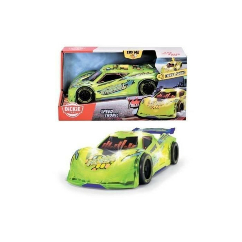 Voiture dickie - light streak speed tronic 20cm - fonctions sonores et lumineuses - pour enfant des 3 ans