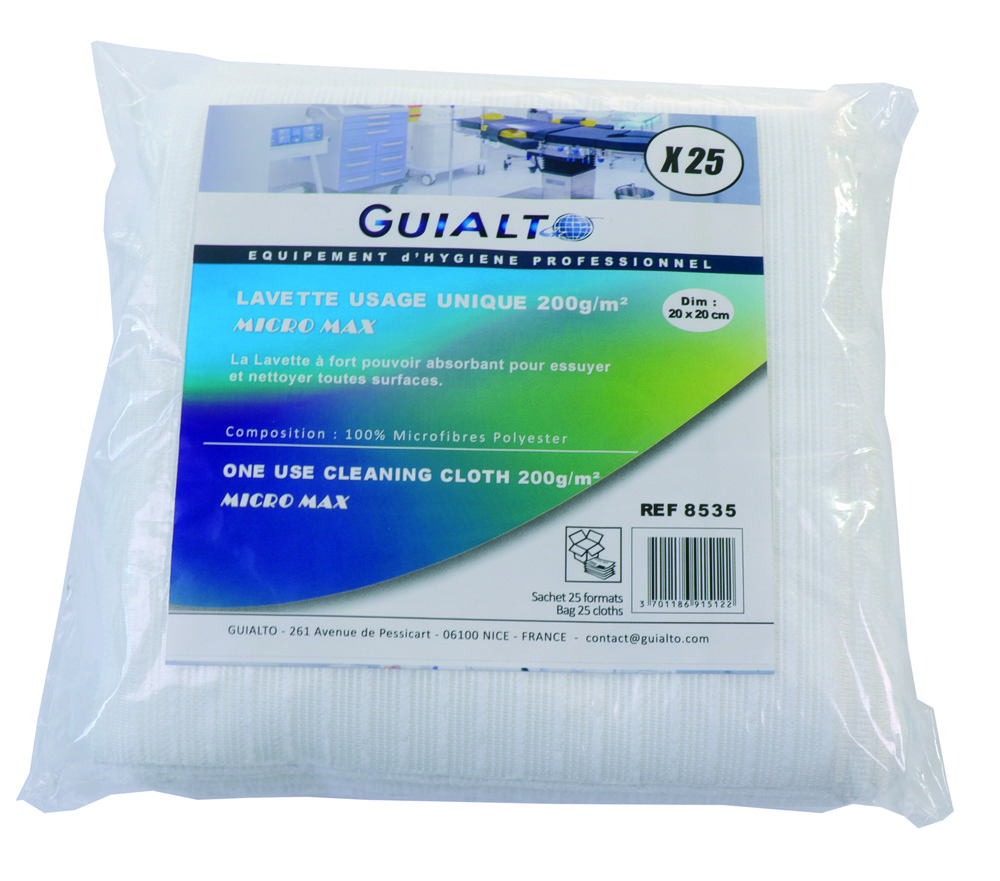 Lavette uu micro max 20x20cm (carton 500 u) - guialto