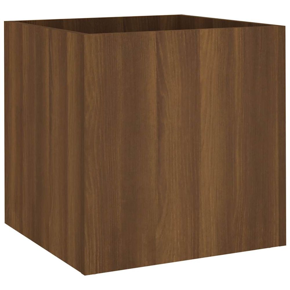 Jardinière chêne marron 40x40x40 cm bois d'ingénierie
