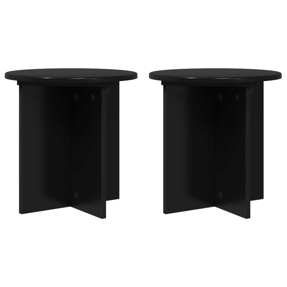 Support de plante 2 pcs noir 40 x 40 x 40 cm bois d'ingénierie